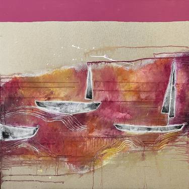 Original Abstract Boat Paintings by Tatiana Harizanova