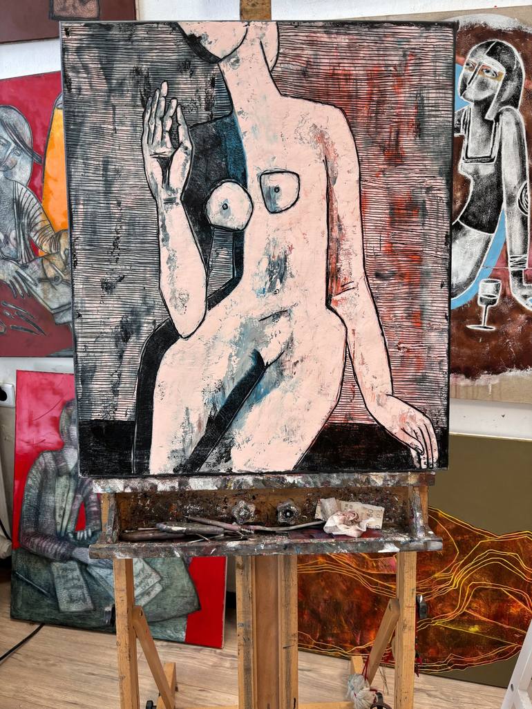 Original Abstract Nude Painting by Tatiana Harizanova