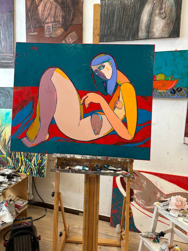 Original Abstract Love Painting by Tatiana Harizanova