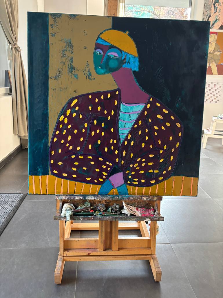 Original Abstract Women Painting by Tatiana Harizanova