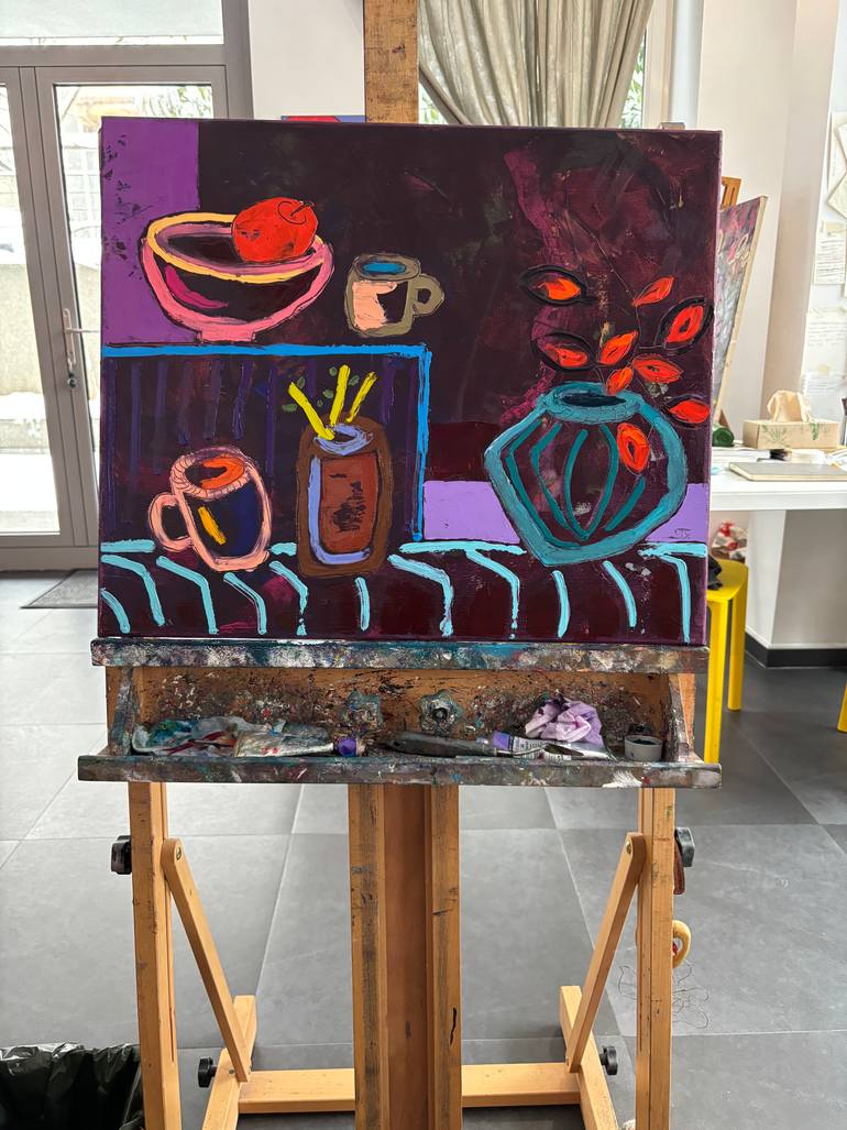 Original Abstract Still Life Painting by Tatiana Harizanova