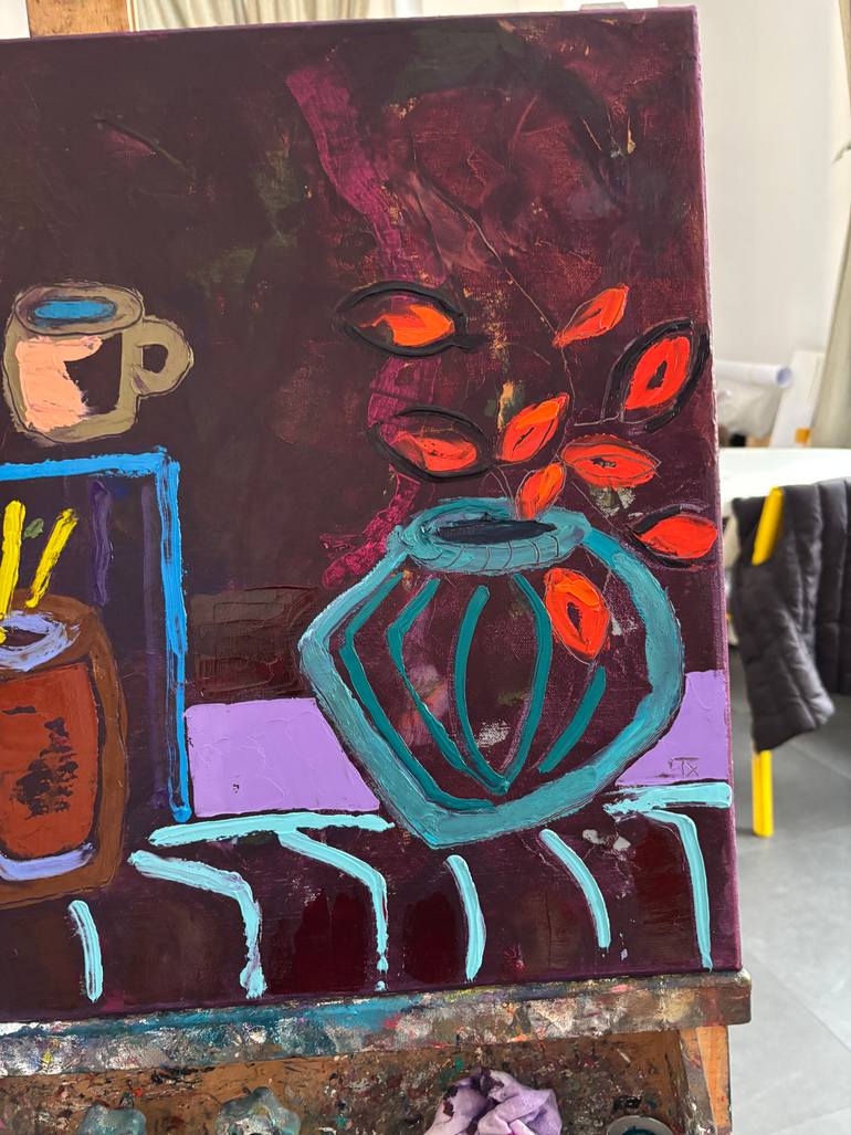 Original Abstract Still Life Painting by Tatiana Harizanova