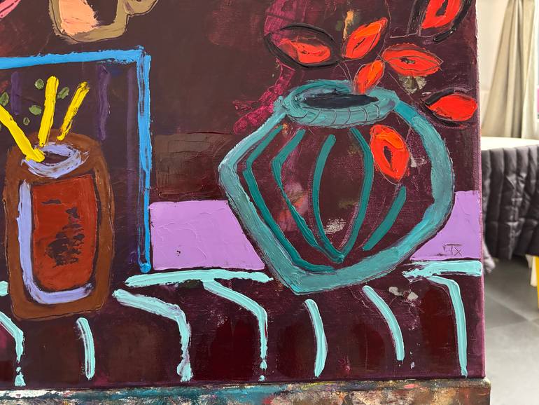 Original Abstract Still Life Painting by Tatiana Harizanova