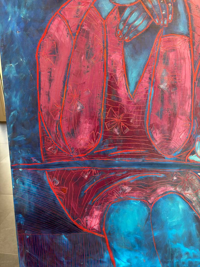 Original Abstract Women Painting by Tatiana Harizanova