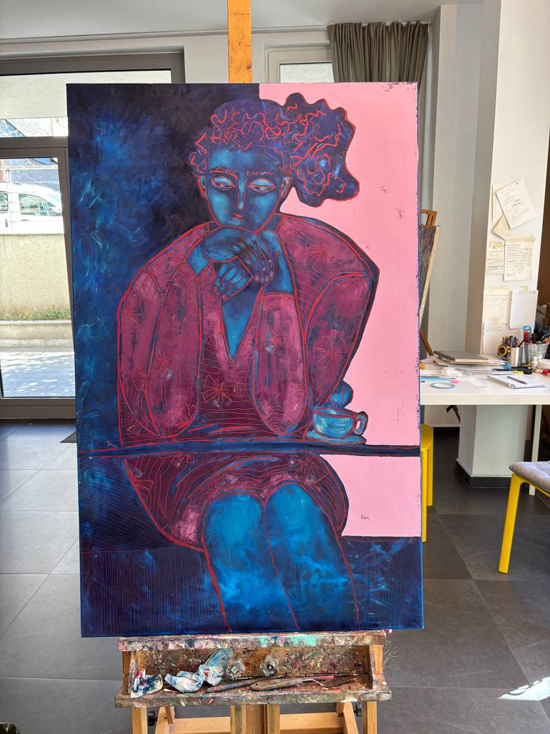 Original Abstract Women Painting by Tatiana Harizanova