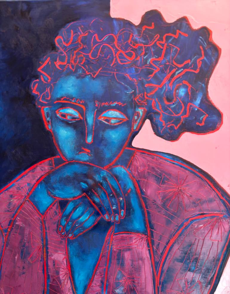 Original Abstract Women Painting by Tatiana Harizanova