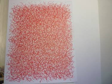 Untitled Red, Oil marker over acrylic, 80/100 cm thumb