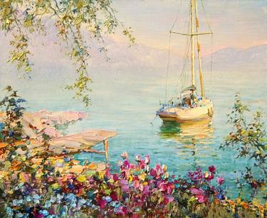 Original Impressionism Beach Paintings by Lara Vald