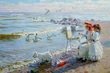 Original Impressionism Seascape Paintings by Lara Vald