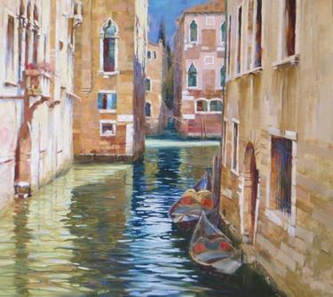 Original Impressionism Cities Painting by Lara Vald