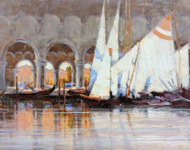Original Fine Art Sailboat Paintings by Lara Vald
