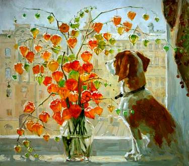 Original Impressionism Dogs Paintings by Lara Vald