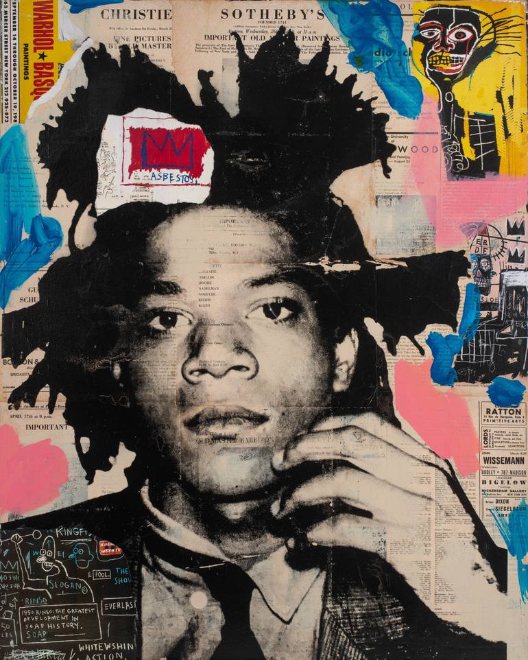 Jean Michel Basquiat Pop Art Portrait Painting by Dane Shue | Saatchi Art