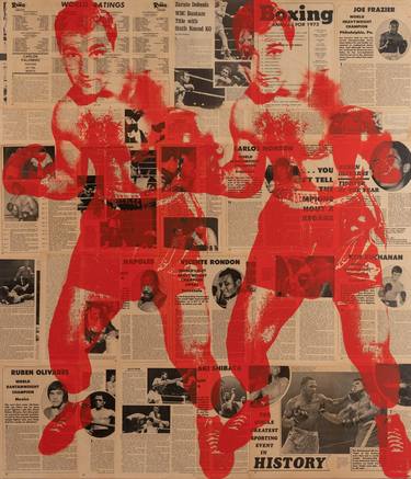 Rocky Marciano Collage Pop Art Portrait thumb