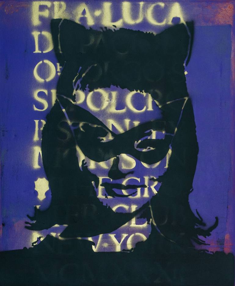 Cat Woman Julie Newmar Painting by Dane Shue | Saatchi Art