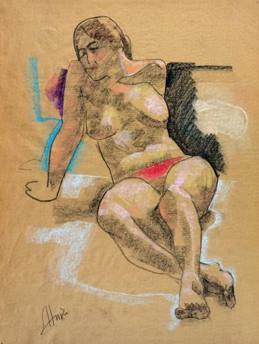 Print of Expressionism Nude Drawings by Alexander Nikitin