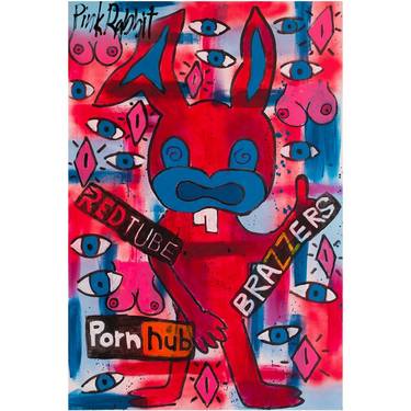 Original Pop Culture/Celebrity Paintings by Pink Rabbit