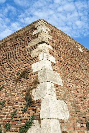 Stone corner of brick fortress and blue sky - Limited Edition 1 of 10 thumb