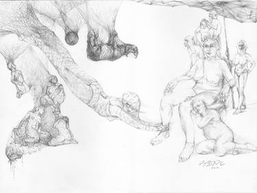 Original Surrealism Fantasy Drawings by Maria Teresa Crawford Cabral