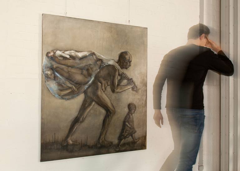 Original Figurative Love Painting by Maria Teresa Crawford Cabral