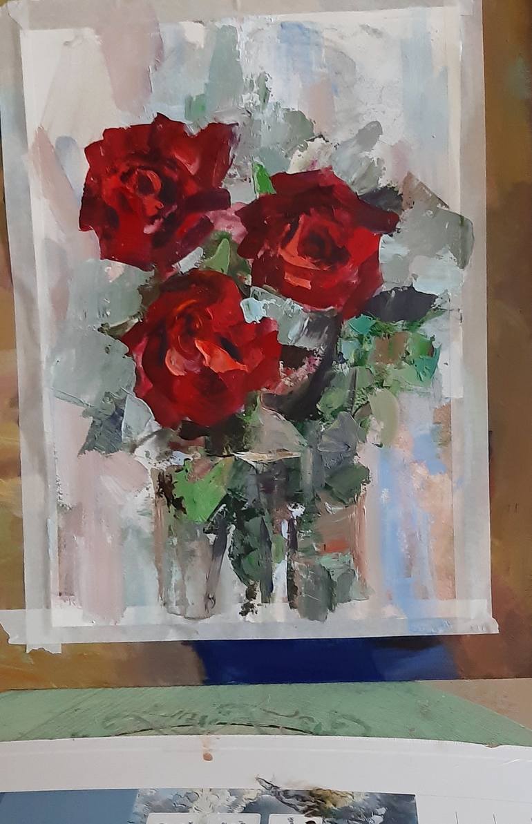 Original Impressionism Floral Painting by Наталья Макоед