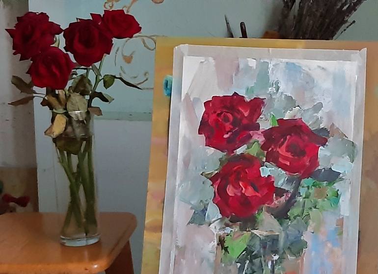 Original Impressionism Floral Painting by Наталья Макоед