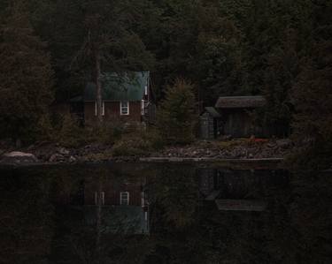 Brown and Green Camp - 30 x 24"-  Dusk Series - Limited Edition of 40 image