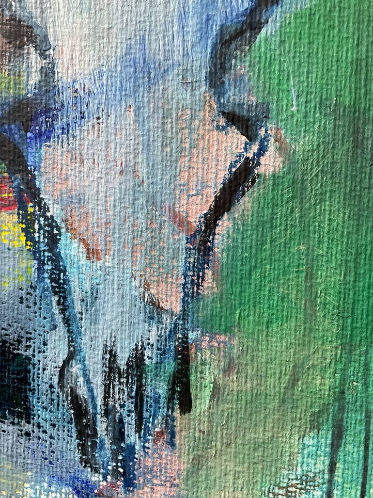 Original Abstract Classical Mythology Mixed Media by Carol Mcdermott