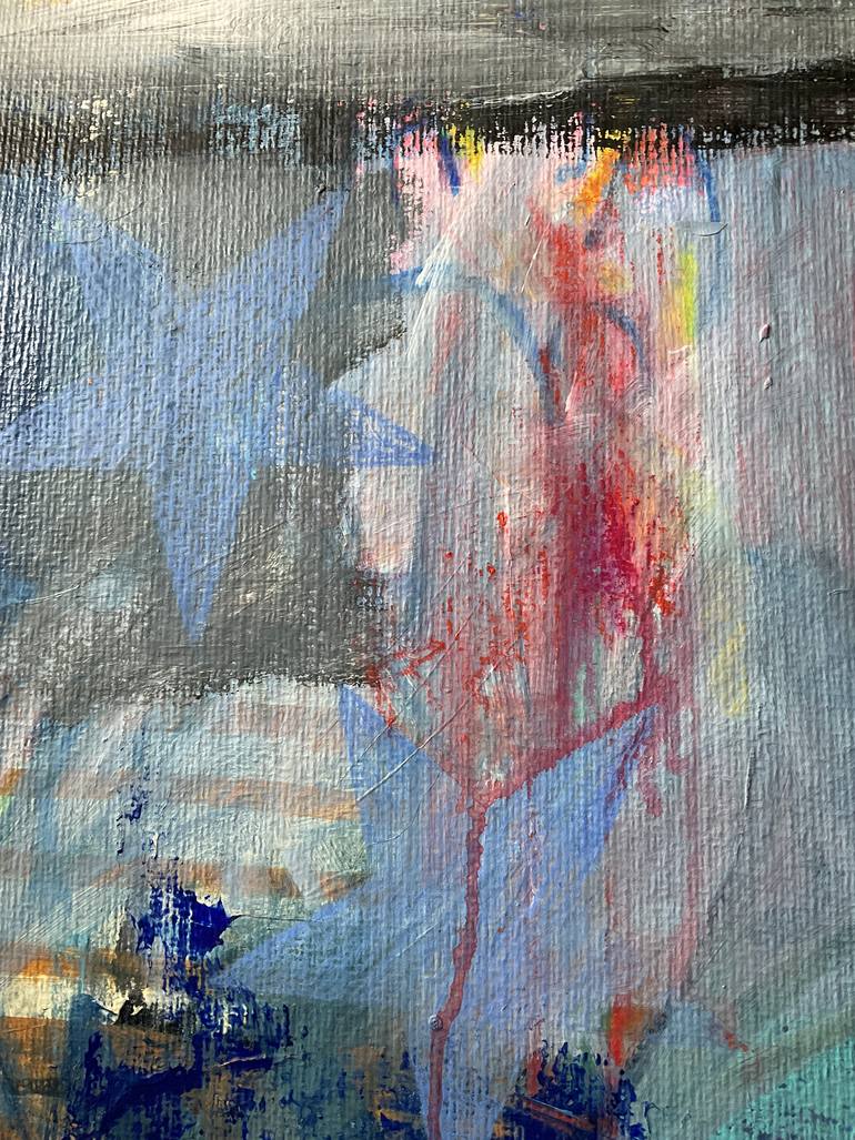 Original Abstract Classical Mythology Mixed Media by Carol Mcdermott