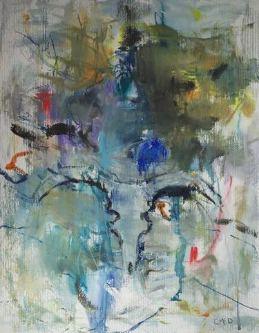 Original Abstract Expressionism Classical Mythology Mixed Media by Carol Mcdermott
