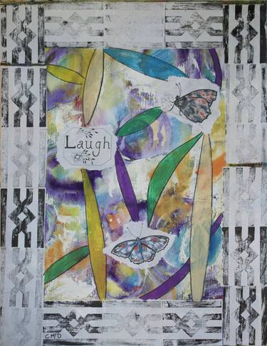 Original Contemporary Patterns Mixed Media by Carol McDermott