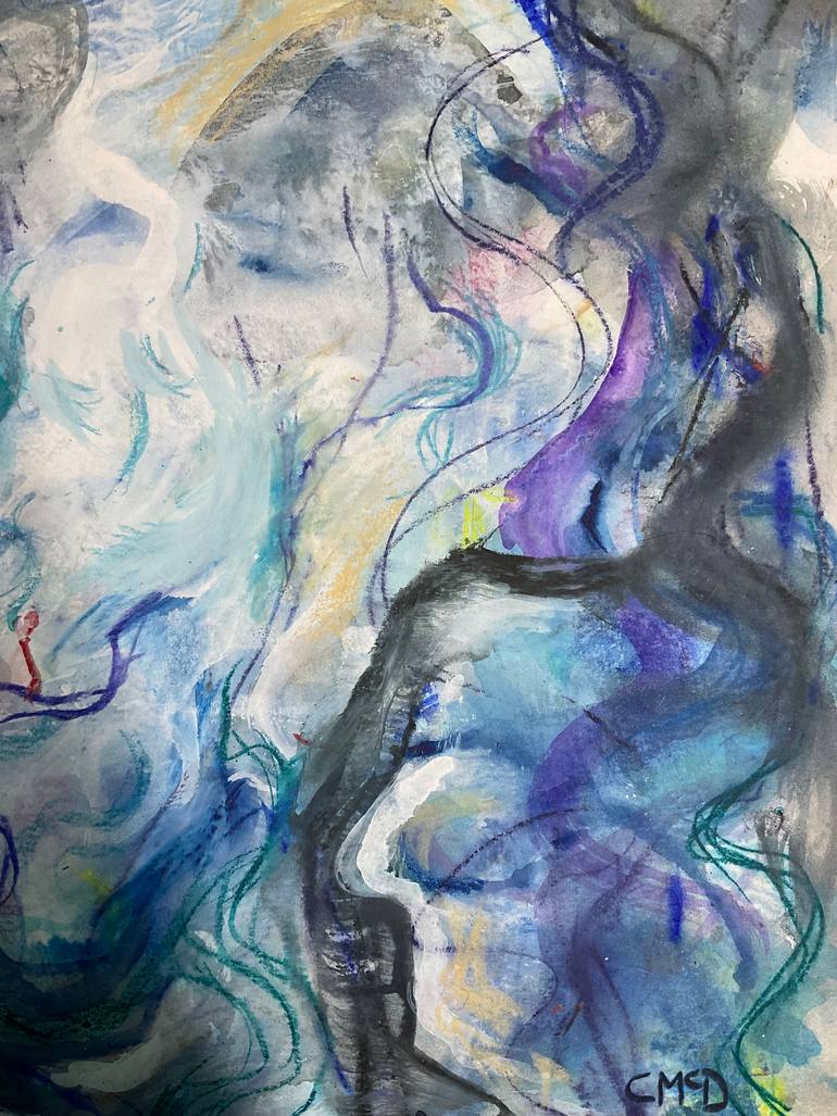 Original Abstract Expressionism Landscape Painting by Carol Mcdermott