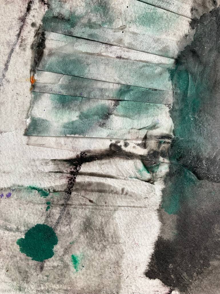 Original Abstract Rural Life Mixed Media by Carol Mcdermott