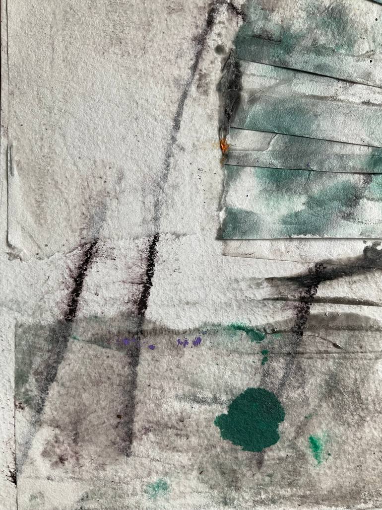 Original Abstract Rural Life Mixed Media by Carol Mcdermott