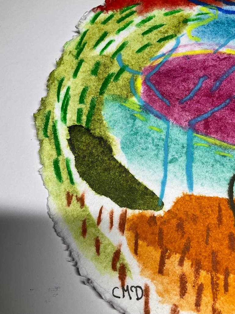 Original Abstract Landscape Mixed Media by Carol Mcdermott