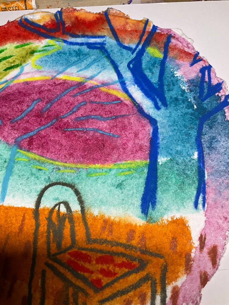 Original Abstract Landscape Mixed Media by Carol Mcdermott