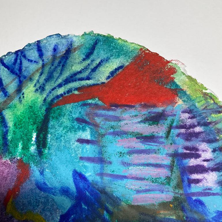 Original Abstract Landscape Mixed Media by Carol Mcdermott