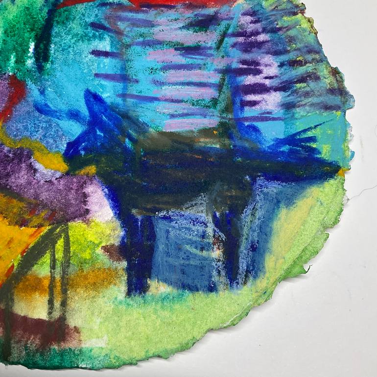 Original Abstract Landscape Mixed Media by Carol Mcdermott