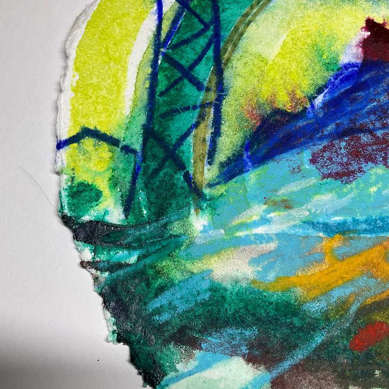 Original Abstract Landscape Mixed Media by Carol Mcdermott
