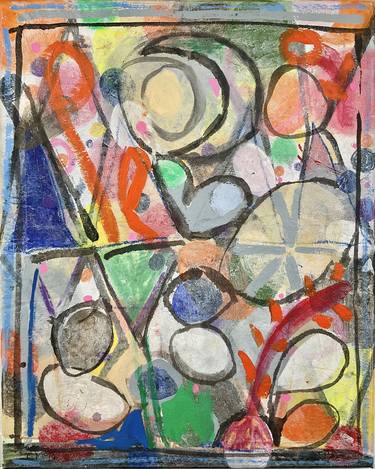 Original Abstract Expressionism Abstract Mixed Media by Carol Mcdermott