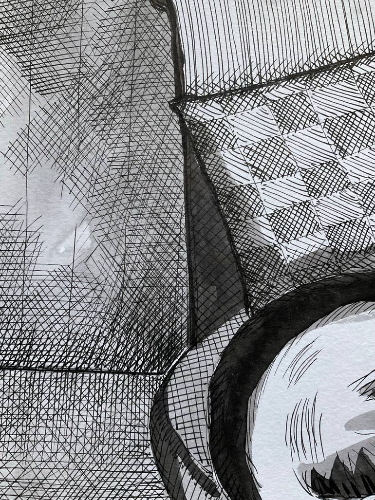 Original Contemporary Cats Drawing by Carol Mcdermott