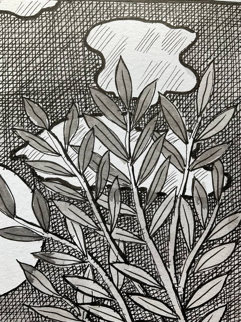 Original Black & White Cats Drawing by Carol Mcdermott