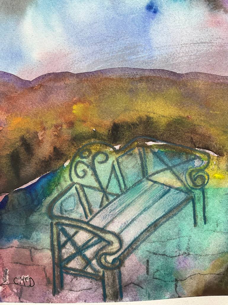Original Expressionism Landscape Painting by Carol Mcdermott