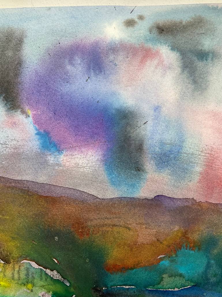 Original Expressionism Landscape Painting by Carol Mcdermott