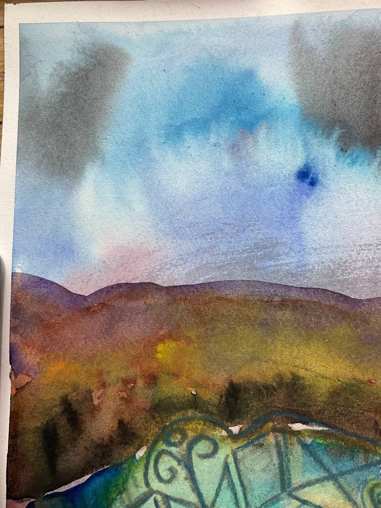 Original Expressionism Landscape Painting by Carol Mcdermott