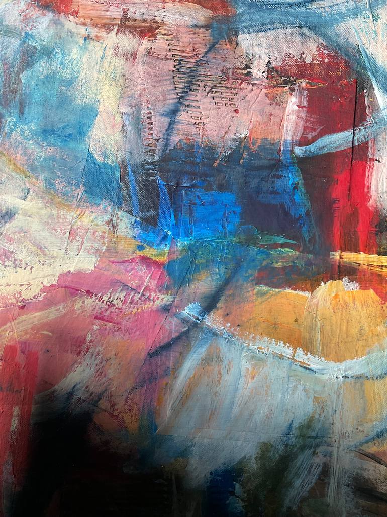 Original Abstract Expressionism Abstract Mixed Media by Carol Mcdermott