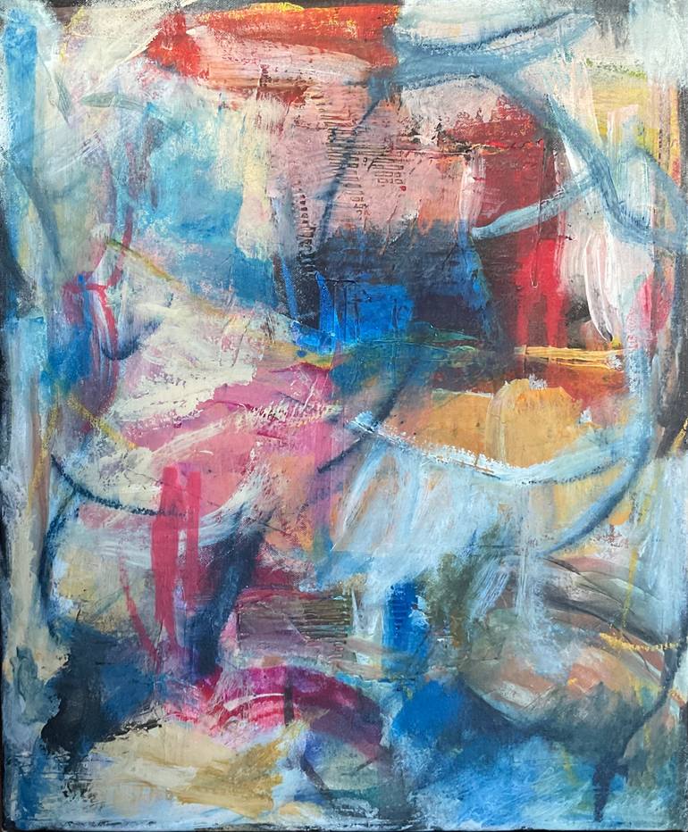Original Abstract Expressionism Abstract Mixed Media by Carol Mcdermott