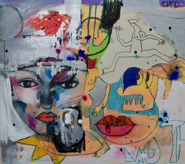 Original Street Art Pop Culture/Celebrity Collage by Carol McDermott