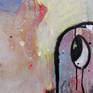Part of my mask series; a new body of work exploring masks, the face we put on which doesn't always correspond to our feelings or thoughts. Acrylic and uv varnish(soft satin) on canvas, ready to hang, the edges are raw canvas with slight paint smudges. This is a dramatic statement piece.