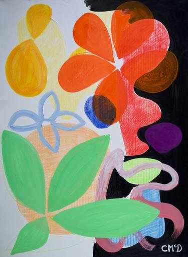 Original Abstract Floral Paintings by Carol McDermott